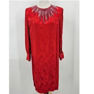 Vintage Nordstrom Town Square Sequin Silk Dress